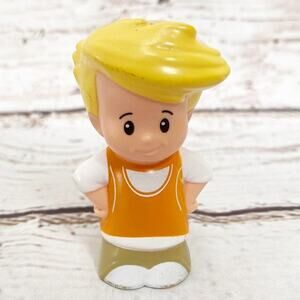 FISHER PRICE Little People Vintage Blonde Boy Figure Classic Chunky Style